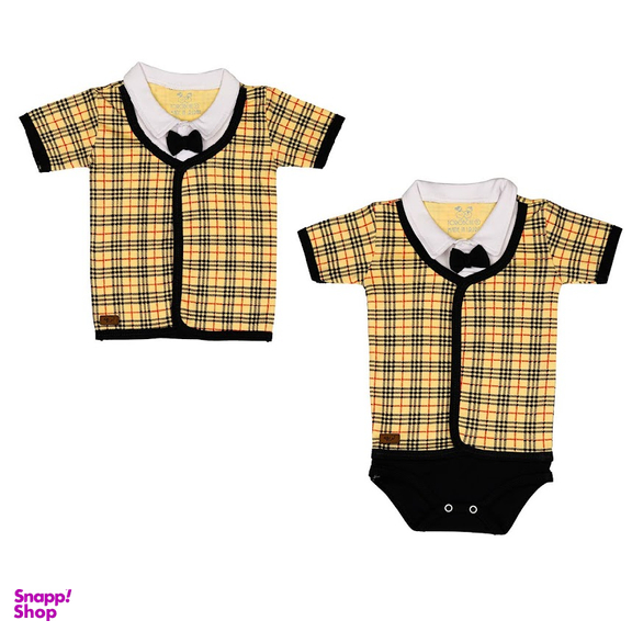 ست تاپ و تی شرت نوزادی تربچه (Torobche) مدل آرمان رنگ نخودی کد 5210924