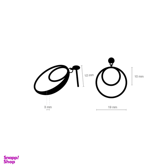 گوشواره زنانه زرسام سری مانی کلاسیک مدل بالرین