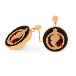 گوشواره زنانه زرسام سری مانی کلاسیک طرح انار