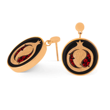 گوشواره زنانه زرسام سری مانی کلاسیک طرح انار