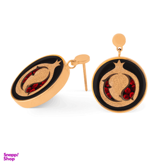 گوشواره زنانه زرسام سری مانی کلاسیک طرح انار