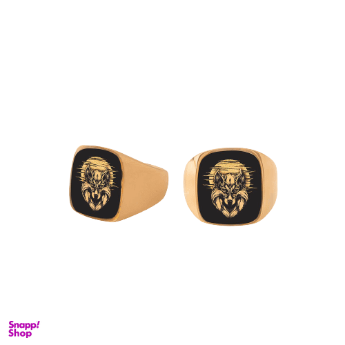 انگشتر مردانه زرسام سری شایا مدل گرگ و ماه