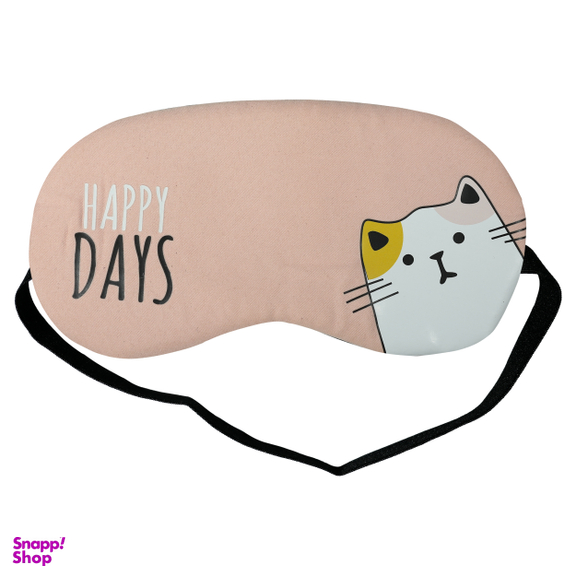 چشم بند کمپرس دار طرح گربه کد R231025 رنگ صورتی