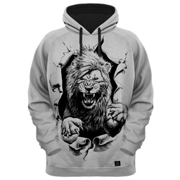 هودی مردانه 27 مدل شیر کد ALP87 رنگ طوسی