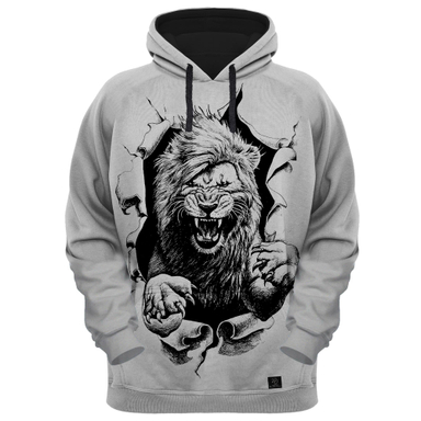 هودی مردانه 27 مدل شیر کد ALP87 رنگ طوسی