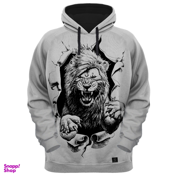 هودی مردانه 27 مدل شیر کد ALP87 رنگ طوسی