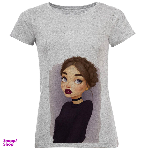 تی شرت زنانه طرح نقاشی دختر کد C130