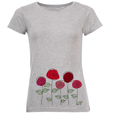 تی شرت زنانه طرح گل کد B144