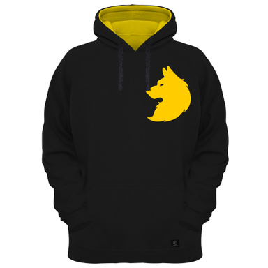 هودی مردانه 27 مدل گرگ کد AL19 رنگ مشکی