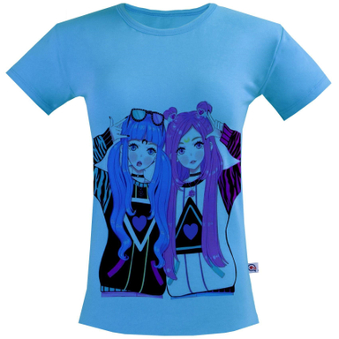 تیشرت آستین کوتاه زنانه آکو طرح دختر کد BA48