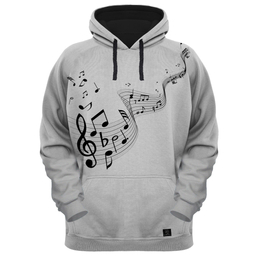 هودی مردانه 27 مدل MUSIC کد J32 رنگ طوسی