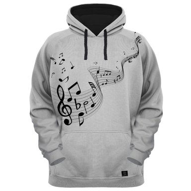 هودی مردانه 27 مدل MUSIC کد J32 رنگ طوسی