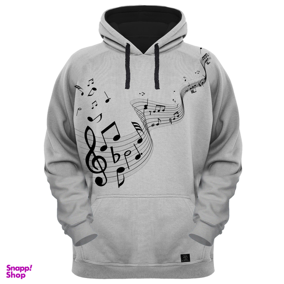 هودی مردانه 27 مدل MUSIC کد J32 رنگ طوسی