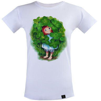 تی شرت زنانه 27 مدل girl کد V24 رنگ سفید