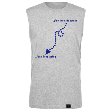 تاپ مردانه 27 مدل DO NOT DESPAIR JUST KEEP GOING کد F02 رنگ طوسی