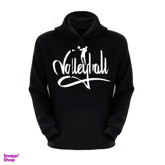 هودی مردانه طرح والیبال کد 38 رنگ مشکی