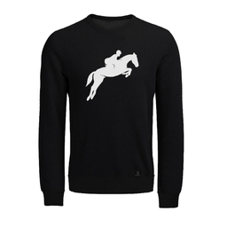 سویشرت مردانه 27 مدل سوارکار کد V06 رنگ مشکی