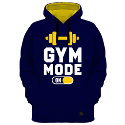 هودی مردانه 27 مدل GYM MOOD ON کد H04 رنگ سرمه ای