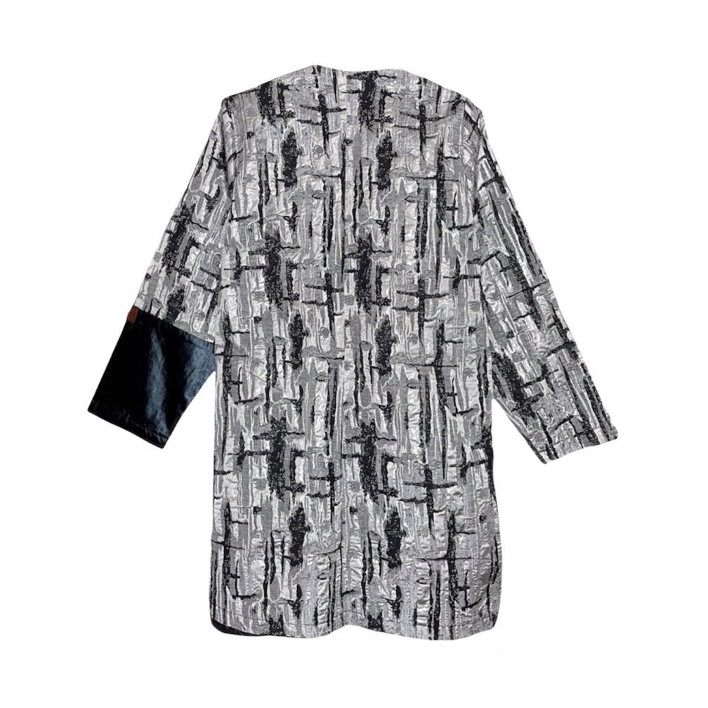 کت ژاکارد وسمه (VASMEH) کد 412 رنگ سیاه سفید فری سایز