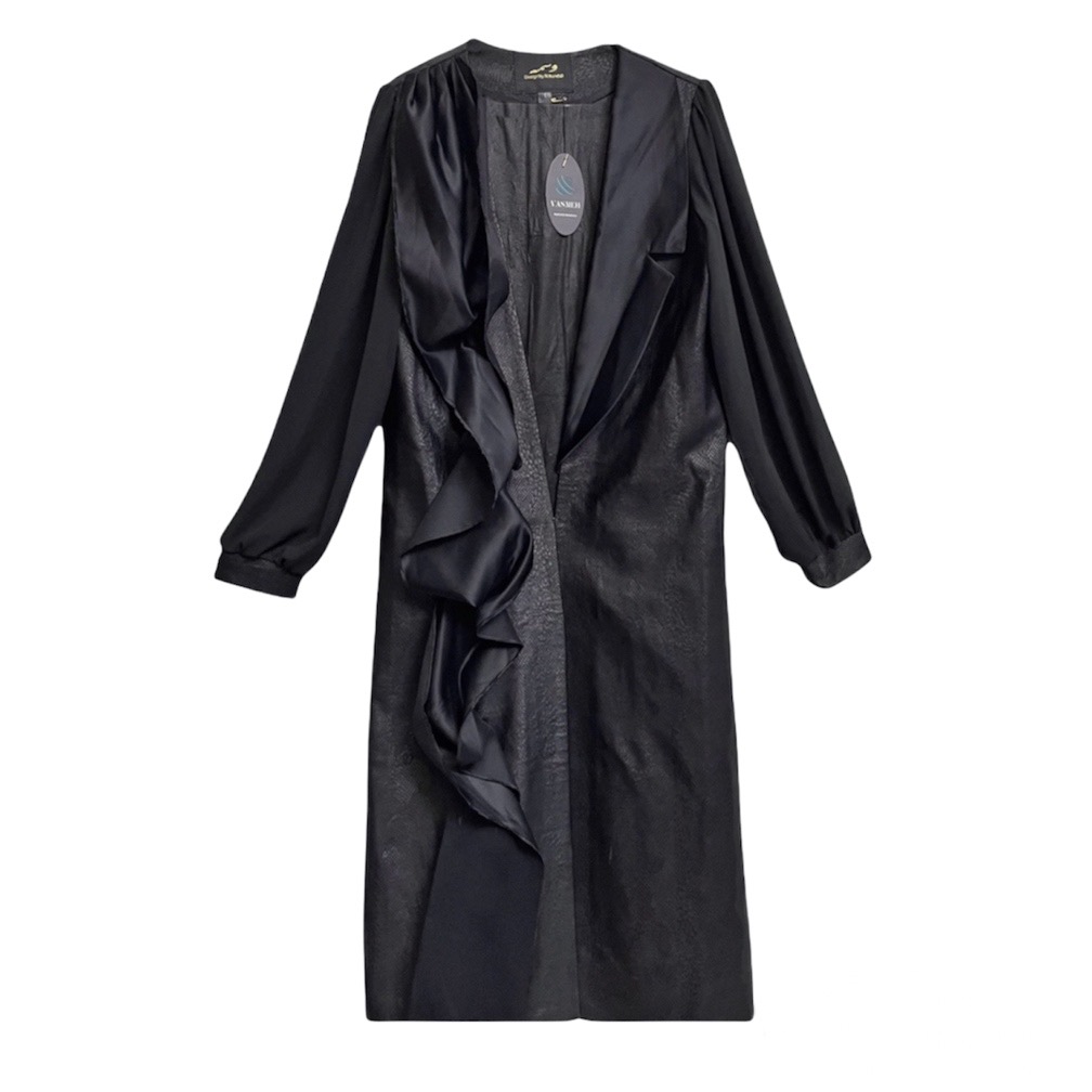 مانتو مجلسی وسمه (VASMEH) کد 410 رنگ مشکی سایز 36-38