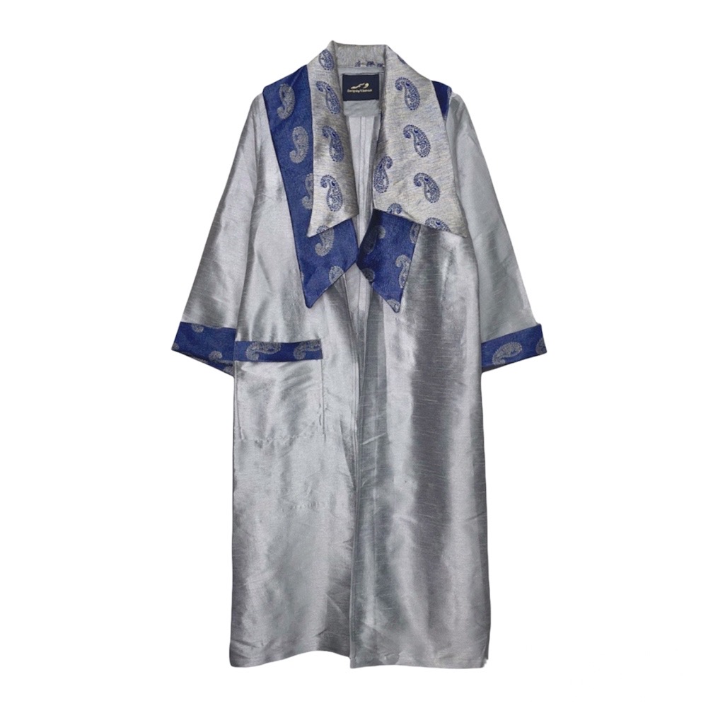 مانتو وسمه (VASMEH) کد 530 رنگ طوسی سرمه ای فری سایز