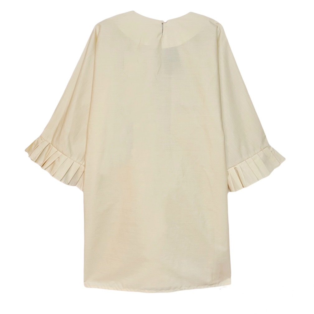 پیراهن سنتی وسمه (VASMEH) کد 206 رنگ کرم فری سایز