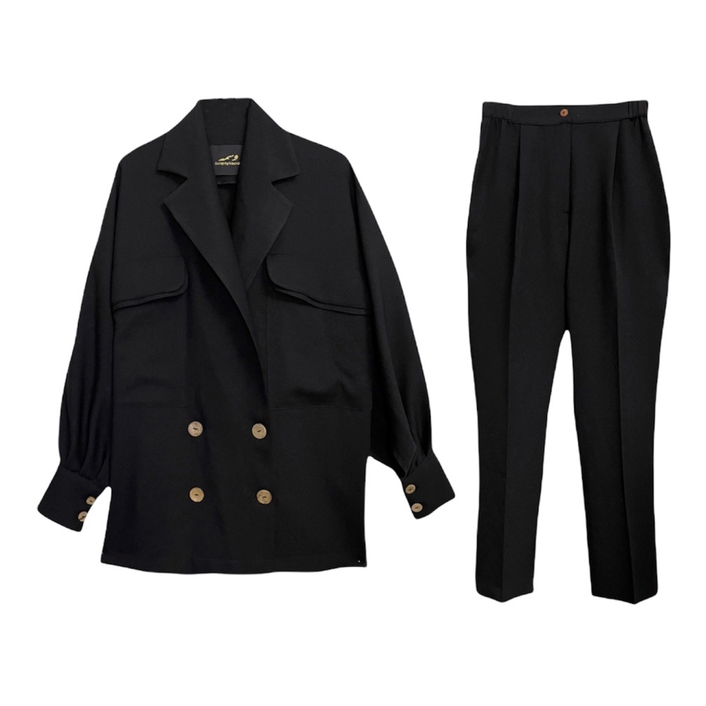 کت و شلوار وسمه (Vasmeh) کد 101 رنگ مشکی فری سایز