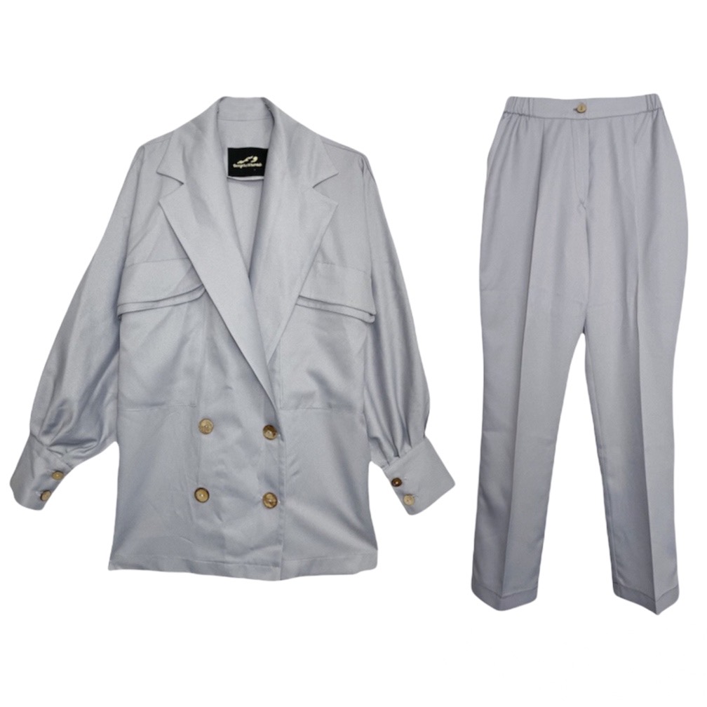 کت و شلوار وسمه (Vasmeh) کد 100 رنگ طوسی فری سایز