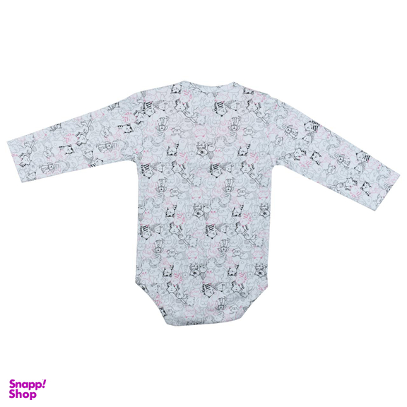 بادی آستین بلند نوزادی بی بی وان (Baby One) مدل حیوانات