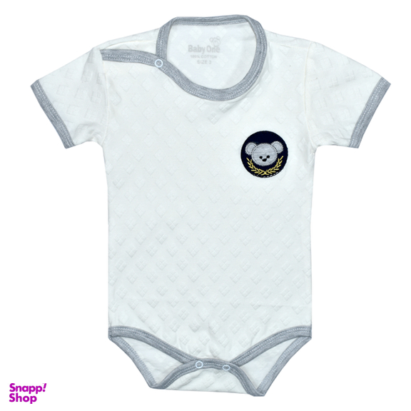 بادی آستین کوتاه نوزادی بی بی وان (Baby One) مدل لوزی