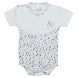 بادی آستین کوتاه نوزادی بی بی وان (Baby One) مدل پروانه کد 3