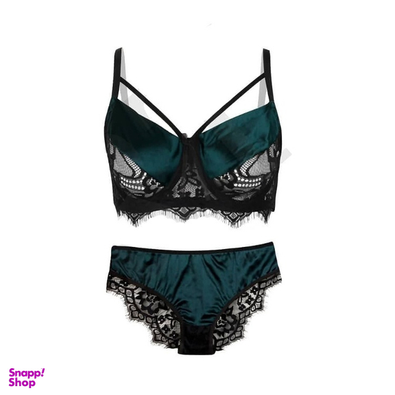 ست شورت و سوتین زنانه تیریتی (TRT) مدل دانتل ساتن