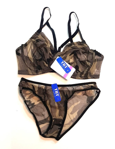 ست شورت و سوتین زنانه تیریتی طرح چریکی