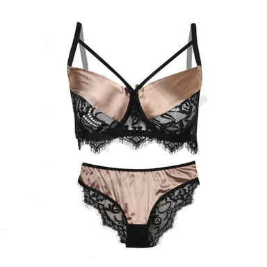 ست شورت و سوتین زنانه تیریتی (TRT) مدل دانتل ساتن