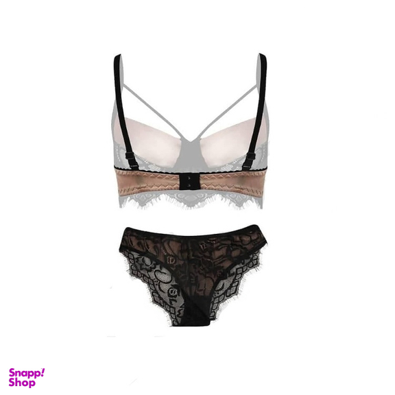 ست شورت و سوتین زنانه تیریتی (TRT) مدل دانتل ساتن