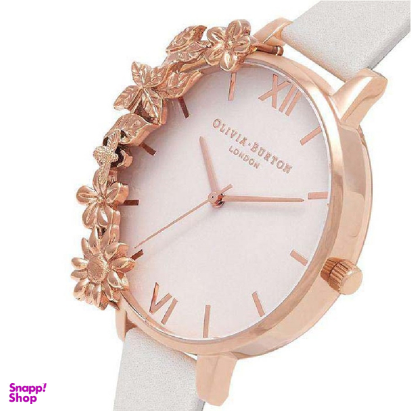 ساعت مچی عقربه ای زنانه الیویا (Olivia Burton) مدل OB16CB06 جنس بدنه استیل رنگ سفید