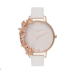 ساعت مچی عقربه ای زنانه الیویا (Olivia Burton) مدل OB16CB06 جنس بدنه استیل رنگ سفید