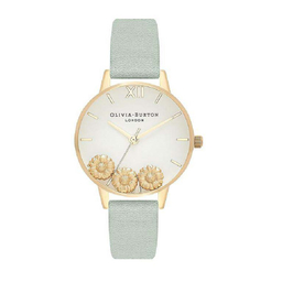 ساعت مچی عقربه ای زنانه الیویا (Olivia Burton) مدل OB16CH17 جنس بدنه فلزرنگ سبز