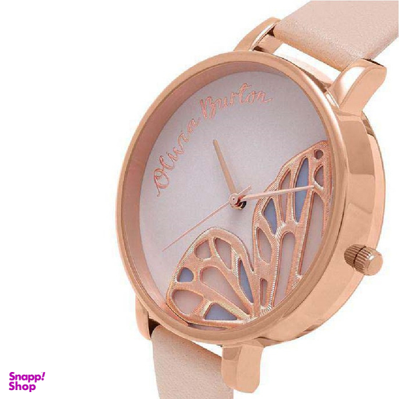 ساعت مچی عقربه ای زنانه الیویا (Olivia Burton) مدل OB16EB01 جنس بدنه فلزرنگ صورتی