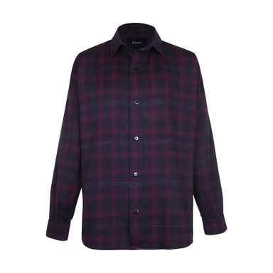 پیراهن مردانه گری (Gray) طرح Gray Maroon