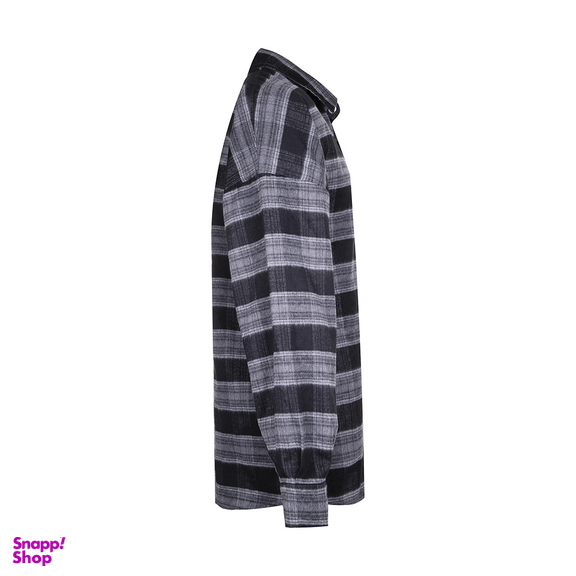 پیراهن مردانه گری (Gray) طرح Gray Black Coral