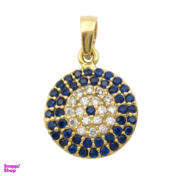 آویز گردنبند طلا 18 عیار زنانه کاپانی طرح چشم نظر کد KP017