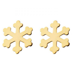 گوشواره طلا 18 عیار شمیم گلد گالری طرح برف کد 1265D9195