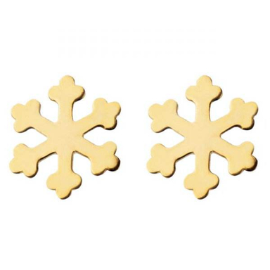 گوشواره طلا 18 عیار شمیم گلد گالری طرح برف کد 1265D9195