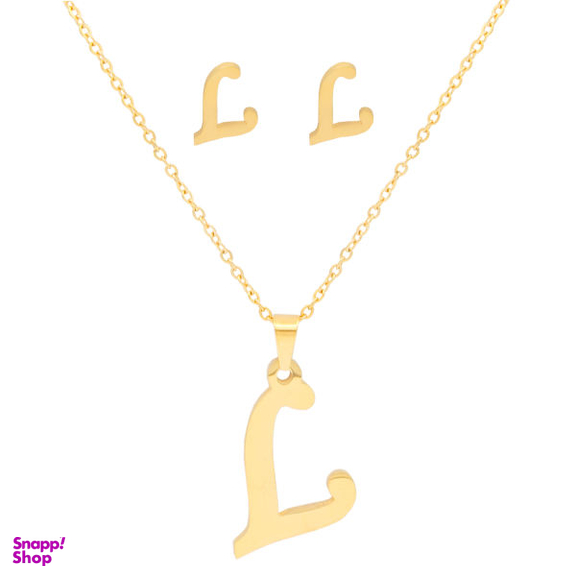 نیم ست زنانه بهارگالری طرح حرف L کد 209055