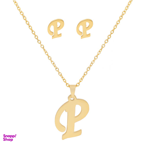 نیم ست زنانه بهارگالری طرح حرف P کد 209054