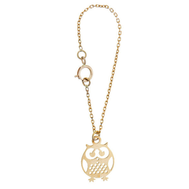 آویز ساعت طلا 18 عیار زنانه شمیم گلد گالری طرح جغد کد SG362