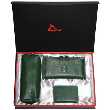 ست هدیه زنانه چرم طبیعی آدین چرم مدل Ds45.G