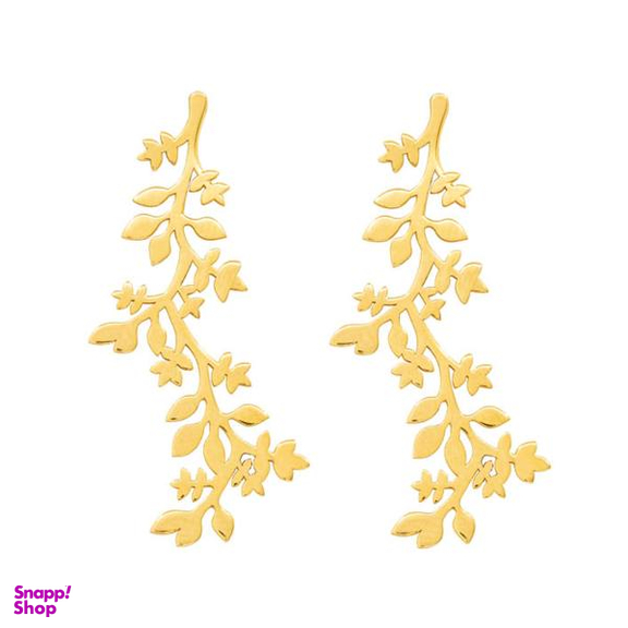 گوشواره طلا 18 عیار زنانه سانا گالری طرح برگ کد 1211D9135