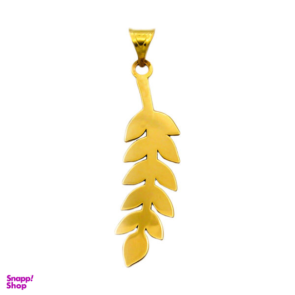 آویز گردنبند طلا 18 عیار زنانه کاپانی مدل برگ زیتون کد KP018